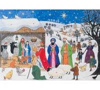Alison Gardiner Jesus is Born with Christmas Nativity Story Large A3 Traditional Festive Christmas Advent Calendar Made in UK