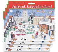 Alison Gardiner Pack of 4 Traditional Advent Calendar Cards -Christmas in the Village