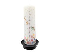 Alison Gardiner Santa's Sleigh Advent Pillar Candle - Unscented Wax Christmas Countdown, 70hr Burn, Handmade in UK - Festive Candle for Table, Mantelpiece & Seasonal Décor