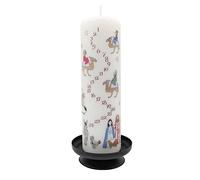 Alison Gardiner The Nativity Advent Pillar Candle - Unscented Wax Christmas Countdown, 70hr Burn, Handmade in UK - Festive Candle for Table, Mantelpiece & Seasonal Décor
