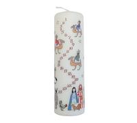 Alison Gardiner The Nativity Wax Christmas Advent Pillar Candle 50 Hours Burn Time 6 cm x 20 cm