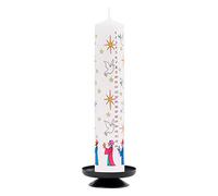 Alison Gardiner Three Wise Men Pillar Candle, 50hr Burn, Unscented | Wax Large Pillar with a Christmas Countdown Design - Handmade and Finished in England for a Festive Table or Mantel Display