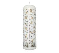 Alison Gardiner Winter Birds Large Christmas Countdown Advent Pillar Wax Candle 70 Hour Burn Time