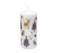 Alison Gardiner Winter Wildlife Christmas Pillar Wax Candle 40 Hour Burn Time