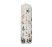Alison Gardiner Winter Wildlife Large Christmas Countdown Advent Pillar Wax Candle 70 Hour Burn Time