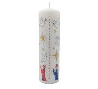 Alison Gardiner Wise Men Candle - Unscented Wax Christmas Countdown, 70hr Burn, Handmade in UK - Festive Candle for Table, Mantelpiece & Seasonal Décor
