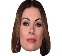 Alison King Celebrity Cardboard Party Face Mask - Coronation Street Star, Funny Soap Star Party Prop, Fancy Dress Costume Accessory for Hen Do, Stag Do, Birthdays & TV Theme Events, Ready to Wear