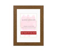 Alison Kingsgate 10x8 Dark Oak Picture Frame with Mount for 8x6 Photo - Engineered Wood Photo Frame with Precision Cut Cardboard Mount - Ideal for Posters - Sizes & Colours Available