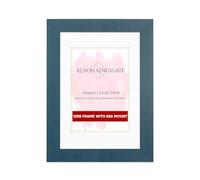 Alison Kingsgate 10x8 Navy Blue Picture Frame with 8x6 Mount - Engineered Wood Photo Frame with Precision Cut Cardboard Mount - Ideal for Posters -Sizes & Colours Available