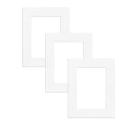 Alison Kingsgate 10X8 White Picture for Frame- 7X5 Aperture - Pack 3