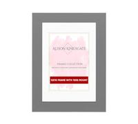 Alison Kingsgate 12x10 Dark Grey Picture Frame with 10x8 Mount - Engineered Wood Photo Frame with Precision Cut Cardboard Mount - Ideal for Posters -Sizes & Colours Available