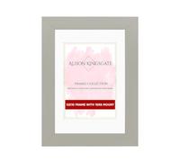 Alison Kingsgate 12X10 Light Grey Picture Frame with Mount for 10X8 Photo - Engineered Wood Photo Frame with Precision Cut Cardboard Mount - Ideal for Photos & Artwork - Wall or Tabletop Display