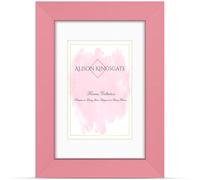 Alison Kingsgate 12x10 Pink Picture Frame with 10x8 Mount - Engineered Wood Photo Frame with Precision Cut Cardboard Mount - Ideal for Posters -Sizes & Colours Available