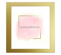 Alison Kingsgate 12X12 Gold Photo Frame - Engineered Wood Picture Frame with Shatter Perspex Front - Ideal for Certificates & Artwork - Wall Hanging or Tabletop - Multiple Sizes & Colors Available