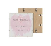 Alison Kingsgate 13X13 Clip Frames Frameless Picture Frame with Shatter-Resistant Perspex & Sturdy MDF Back Borderless Clip Photo Frame for Posters, Certificates, Art & Wall Decor
