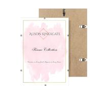 Alison Kingsgate 14X10 Clip Frames Frameless Picture Frame with Shatter-Resistant Perspex & Sturdy MDF Back Borderless Clip Photo Frame for Posters, Certificates, Art & Wall Decor