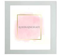 Alison Kingsgate 14x14 Inch Square Light Grey Frame - Shatterproof Perspex, Wall Mountable, Modern Style