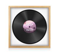 Alison Kingsgate 16×16" Vinyl Record Frame for 12 Inch LP Disc - Premium Oak Photo Frames with White Mount - Engineered Wood with Shatterproof Perspex Front - Modern Display for Music Lovers
