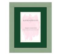 Alison Kingsgate 20x16 Green Picture Frame with Mount for 15x10 Photos | Engineered Wood with Precision-Cut Cardboard Forest Green Mount - Ideal for Posters, Documents, Certificates & Home Decor