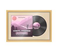 Alison Kingsgate 25x17 Matte Yellow Vinyl Record Frame for LP & Album
