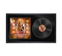 Alison Kingsgate 30×17” Black Vinyl Record Frame- Fits 12” LP Cover & Disc - Engineered Wood with Shatterproof Perspex - Stylish Classic Display for Your Home or Music Collection - Black Mount