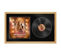 Alison Kingsgate 30×17” Country Pine Vinyl Record Frame- Fits 12” LP Cover & Disc - Engineered Wood with Shatterproof Perspex - Stylish Modern Display for Music Collection - Black Mount