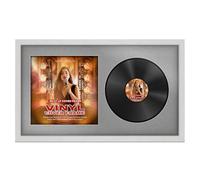 Alison Kingsgate 30×17” White Ash Vinyl Record Frame- Fits 12” LP Cover & Disc - Engineered Wood with Shatterproof Perspex - Stylish Modern Display Your Home or Music Collection - Silver Mount