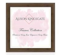 Alison Kingsgate 30X30CM Classic Walnut Picture Frames - Engineered Wood Photo Frame with Shatterproof Perspex Front - Ideal for Posters, Certificates & Artwork - Wall Mount or Tabletop Display