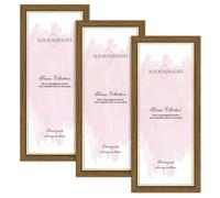 Alison Kingsgate 36X12 OAK Modern Photo Frames Pack of 3 - Engineered Wood Picture Frame with Perspex Front - Ideal for Certificates - Wall Mount or Tabletop - Multiple Sizes & Colors