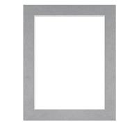 Alison Kingsgate 50x40CM Silver Picture Mounts for 40x30CM Aperture - Precision Cut Cardboard Photo Mounts -Ideal for Frames, Posters, Prints, Artwork & Certificates