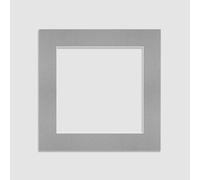 Alison Kingsgate 5x5 Silver Picture Mounts for 3.5x3.5 Aperture - Precision Cut Cardboard Photo Mounts - Ideal for Posters, Prints & Certificates - Multiple Sizes & Colours Available