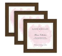 Alison Kingsgate 6X6 Walnut Picture Frame for Photo,Certificate- Pack of 3