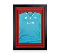 Alison Kingsgate 70×50cm Juniors Football Shirt Frame-3D Deep Box Sports Shirt Display with Crimson Mount 34x50 cm Window for Football, Cricket or Marathon Jersay-DIY Kit Mount & Perspex-Matte Black