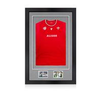 Alison Kingsgate 90×60CM Football Shirt Frame - Deep 3D Box Frame Sports Shirt Display with Mid Grey Mount 58×40CM Shirt Window + Two 5×3.5” Photo Openings - DIY Kit with Perspex Front - Matte Black