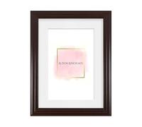 Alison Kingsgate A1 Rose Wood Picture Frames with Mount for A2 Photo - Engineered Wood Photos Frame with Precision Cut Cardboard Mount -Ideal for Posters - Multiple Sizes & Colours Available
