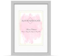 Alison Kingsgate A1 Silver Picture Frame with Mount for A2 Photo - Engineered Wood Photo Frame with Precision Cut Cardboard Mount - Ideal for Posters - Sizes & Colours Available