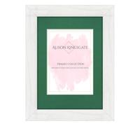 Alison Kingsgate A2 White Ash Picture Frame with Mount for A3 Photos | Engineered Wood with Precision-Cut Cardboard Emerald Mount - Ideal for Posters, Documents, Certificates & Home Decor