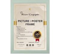 Alison Kingsgate A3 Green Frame in Safe Perspex Sheet with Wall Mount Hooks - Picture Frame to Display Portrait or Landscape