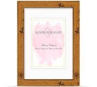 Alison Kingsgate A3 Rustic Oak Picture Frame with Mount for A4 Photo - Engineered Wood Photo Frame with Precision Cut Cardboard Mount - Ideal for Posters - Sizes & Colours Available