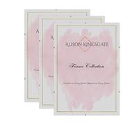 Alison Kingsgate A4 Clip Frame (Pack of 3)- Frameless Picture Frame with Shatter-Resistant Perspex & Sturdy MDF Back- Borderless Clip Photo Frame for Posters, Certificates, Art & Wall Decor