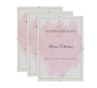 Alison Kingsgate A5 Clip Frame (Pack of 3)- Frameless Picture Frame with Shatter-Resistant Perspex & Sturdy MDF Back- Borderless Clip Photo Frame for Posters, Certificates, Art & Wall Decor