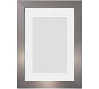 Alison Kingsgate Aluminium 10x8 Frame With Mount For 8x6 Size (15.24 x 20.32cm) - Modern Design Aluminium 10x8 Picture Frame With Mount with Safe Perspex Front & Wall Hanging Hooks - Handmade Frames