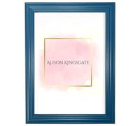 Alison Kingsgate Classic 18x12 Navy Blue Picture Frame - Handmade Elegance Photo Frame with Perspex Sheet & Wall Hooks, Navy Blue Frames Perfect for Your Cherished Memories