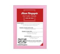 Alison Kingsgate Classic 20x16 Pink Picture Frame - Handmade Elegance Photo Frame with Perspex Sheet & Wall Hooks, Pink Frames Perfect for Your Cherished Memories