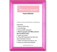 Alison Kingsgate Classic 6x4 Pink Picture Frame - Handmade Elegance Photo Frame with Perspex Sheet & Wall Hooks, Pink Frames Perfect for Your Cherished Memories
