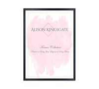 Alison Kingsgate Classic 90X70CM Black Photo Frame-Engineered Wood Picture Frames with Shatterproof Perspex - Ideal for Certificates & Artwork-Wall Mount - Multiple Sizes & Colours Available