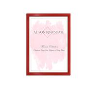 Alison Kingsgate Classic A2 RED Photo Frame-Engineered Wood Picture Frames with Shatterproof Perspex - Ideal for Certificates & Artwork-Wall Mount or Tabletop - Multiple Sizes & Colours Available