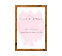 Alison Kingsgate Custom size Photo Frame- Engineered Wood Picture Frames with Shatterproof Perspex - Ideal for Certificates & Artwork- Wall Mount (Rustic Oak, 90X70CM)