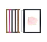 Alison Kingsgate Elegant Sleek Oak 6x4 Inch Frame Size (15.24x10.16cm) Flat Classic Oak 6x4 Picture Frame with Safe Perspex Front & Wall Hanging Hooks - British Handmade Décor Frames
