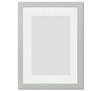 Alison Kingsgate Light Grey 10x8 Frame With Mount For 8x6 Size (15.24 x 20.32cm) - Modern Design Light Grey 10x8 Picture Frame With Mount with Safe Perspex Front & Wall Hanging Hooks - Handmade Frames